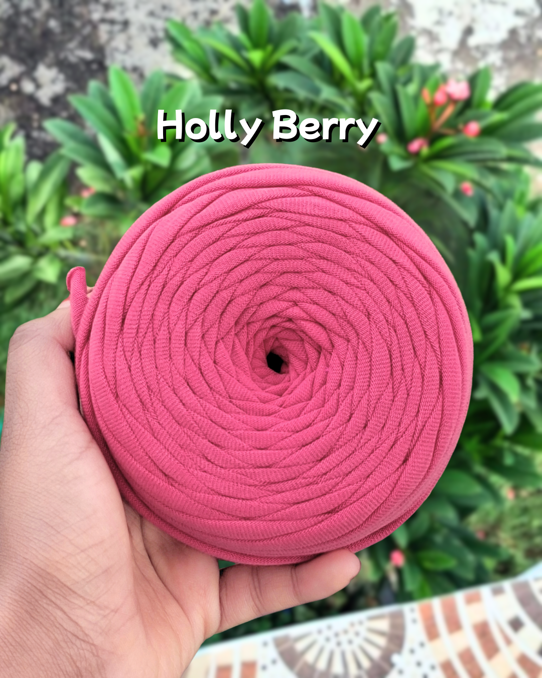 Holly Berry tshirt yarn