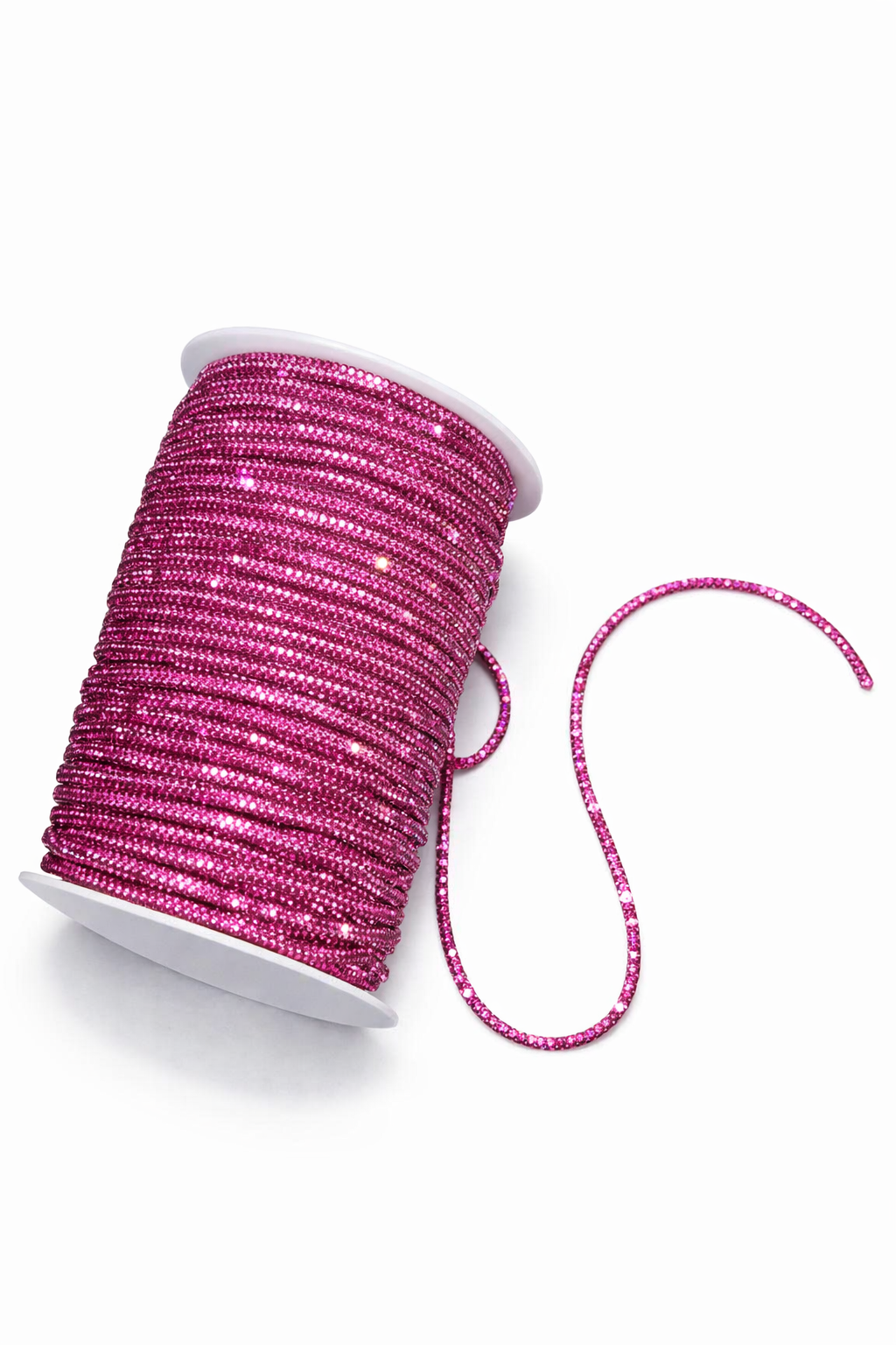 Pretty Pink Rhinestone Rope for Phone Slings & Macramé Bags | Bling Rhinestone Cord