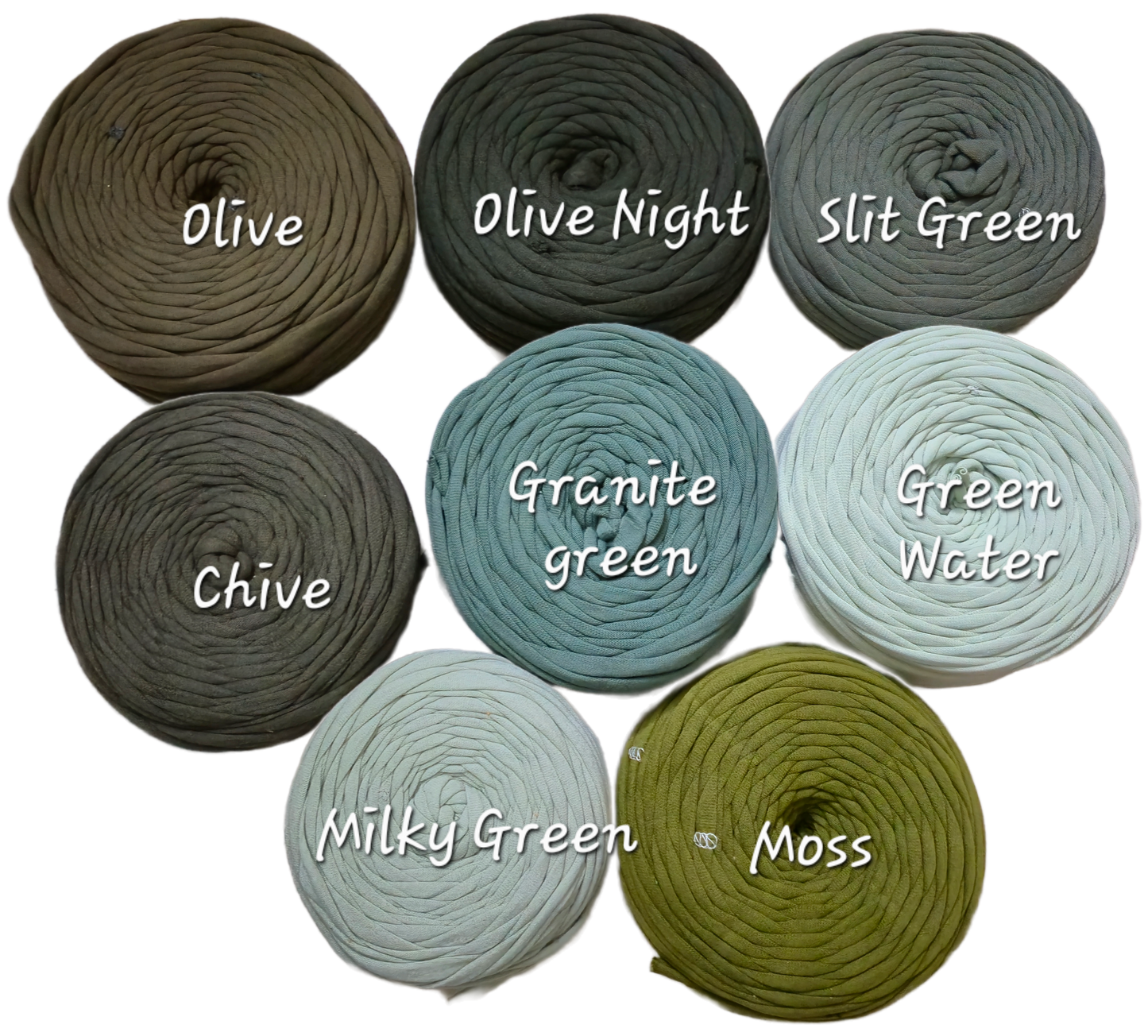Shades of Olive green joint tshirt yarn
