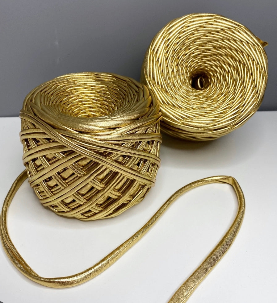Gold metallic Tshirt Yarn