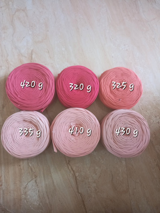 Shades of pink joint tshirt yarn