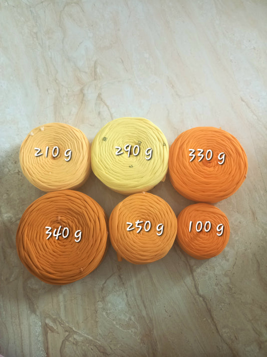 Shades of yellow joint tshirt yarn