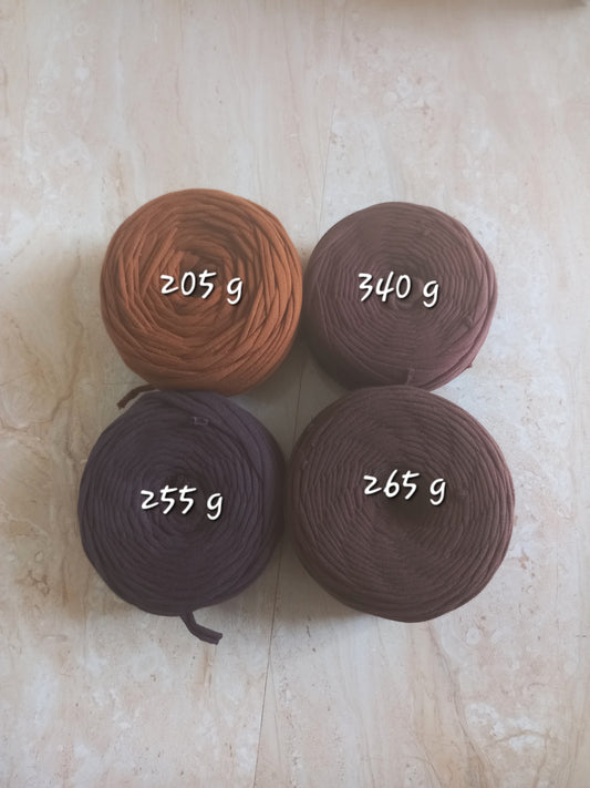 Shades of brown joint tshirt yarn