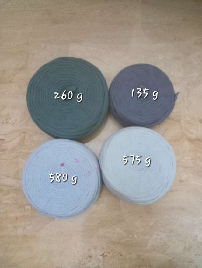 Shades of blue joint tshirt yarn