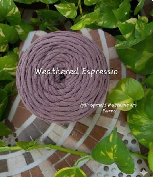Weathered espresso Tshirt yarn