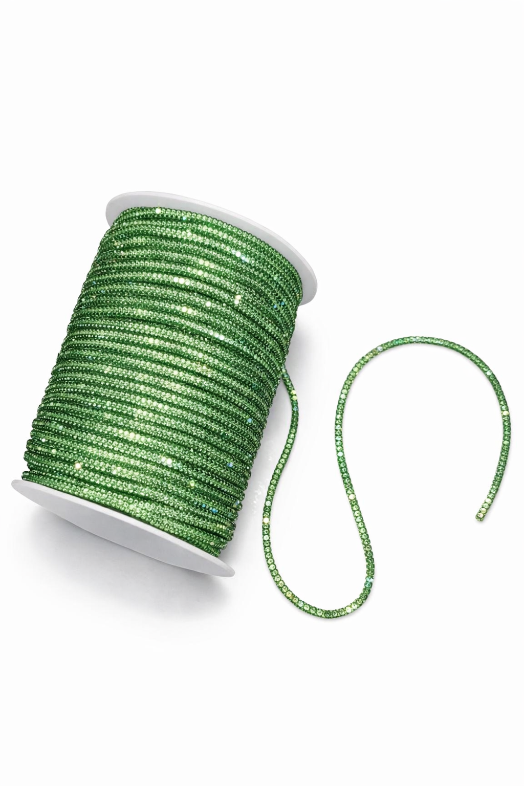 Green Rhinestone Rope for Phone Slings & Macramé Bags | Bling Rhinestone Cord
