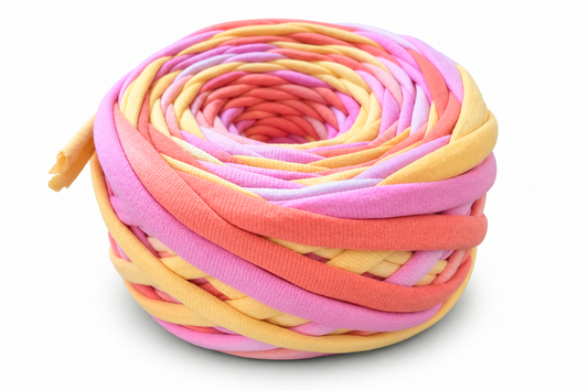 Pink dahlia Multi color Tshirt Yarn
