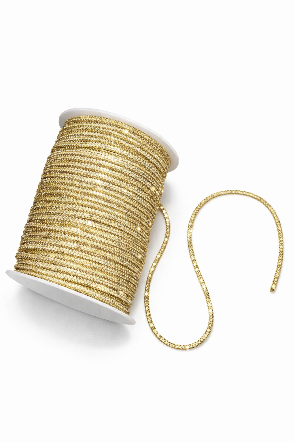 Light gold Rhinestone Rope for Phone Slings & Macramé Bags | Bling Rhinestone Cord