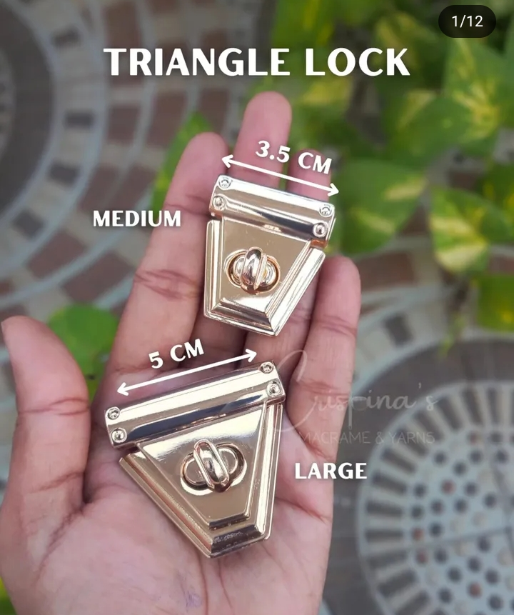 Triangle Bag lock – Crispina's macrame and yarns