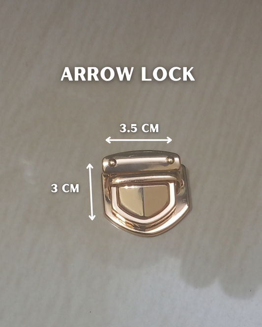 Arrow lock for diy handbag and purse