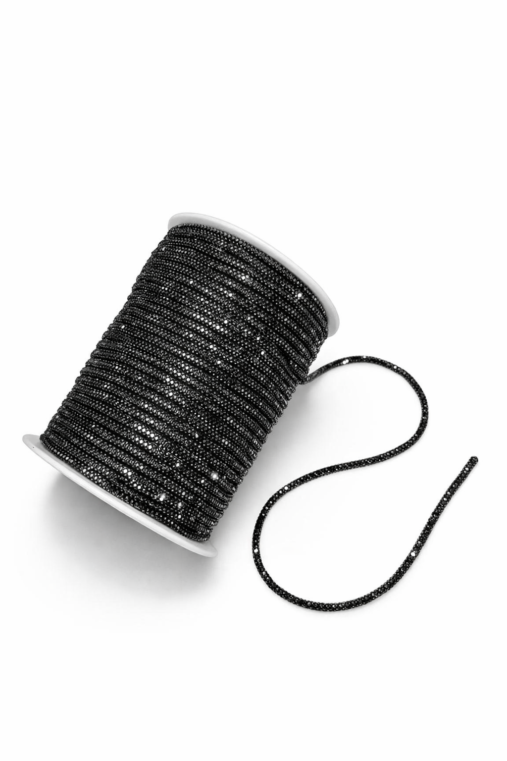 Charcoal Rhinestone Rope for Phone Slings & Macramé Bags | Bling Rhinestone Cord