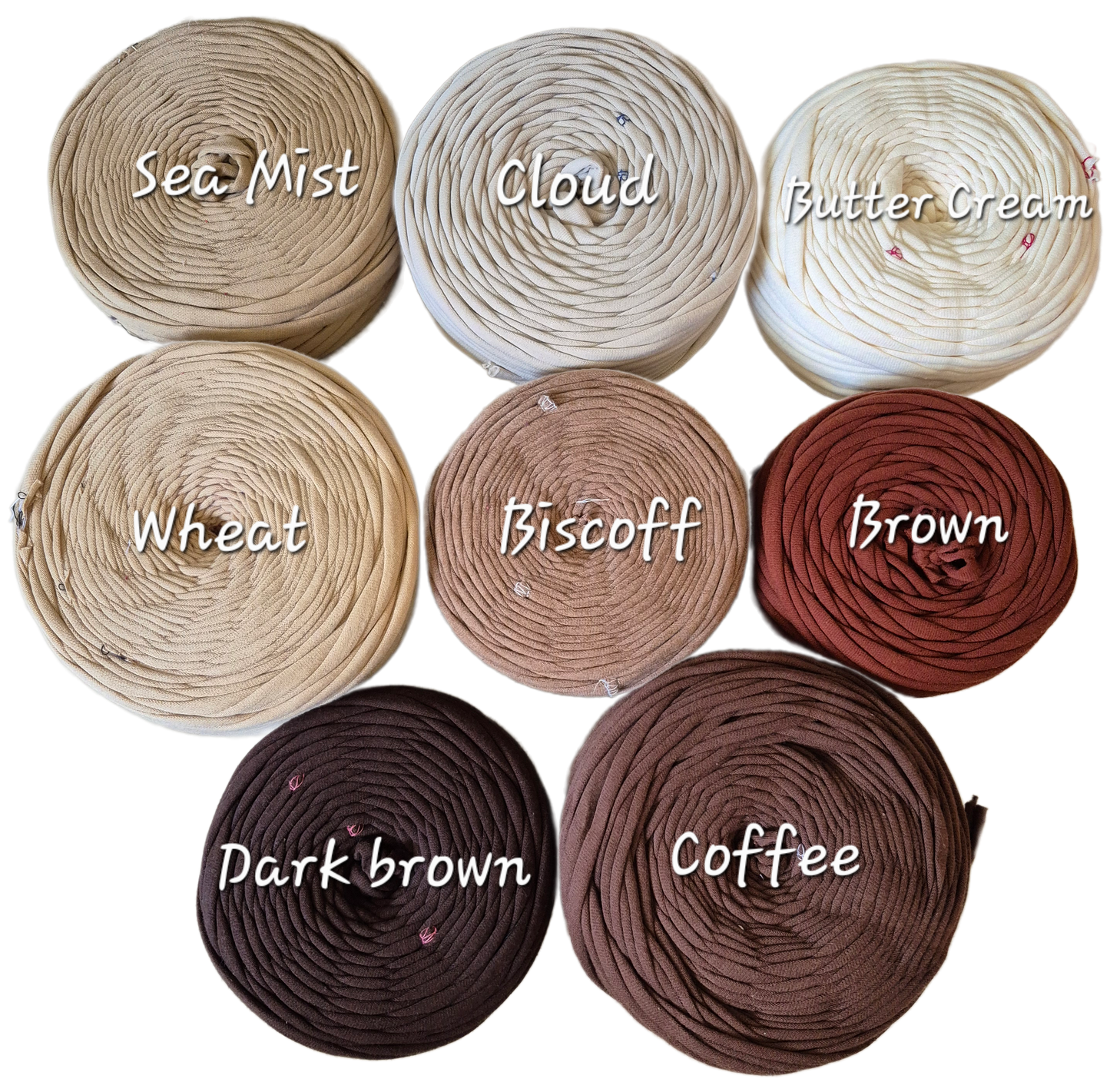Shades of Brown joint t-shirt yarn