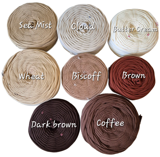 Shades of Brown joint t-shirt yarn