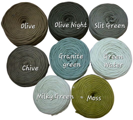 Shades of Olive green joint tshirt yarn