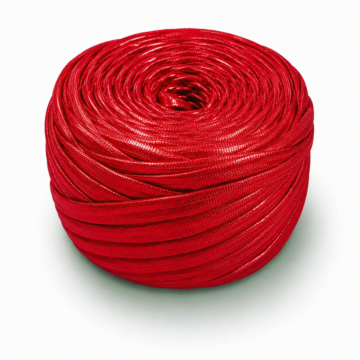 Rich red metallic Tshirt Yarn